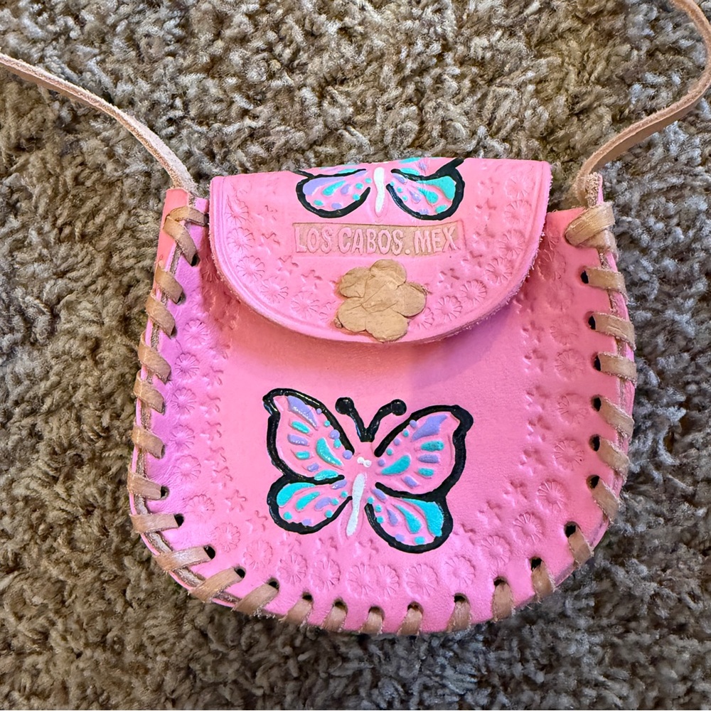 Pink Butterfly cabo purse